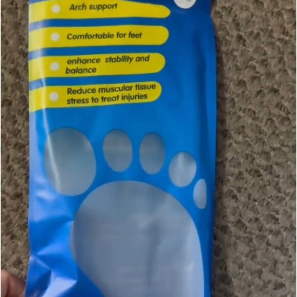 2 Pairs Men Black Medical Orthotic Insoles Comfort Support Size 5-6 - Picture 4 of 4